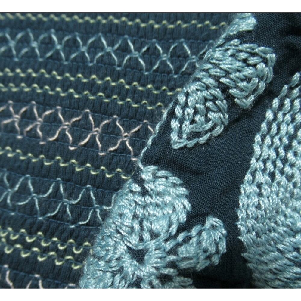 NEW Anthropologie Turquoise Embroidered Top - Picture 6 of 7